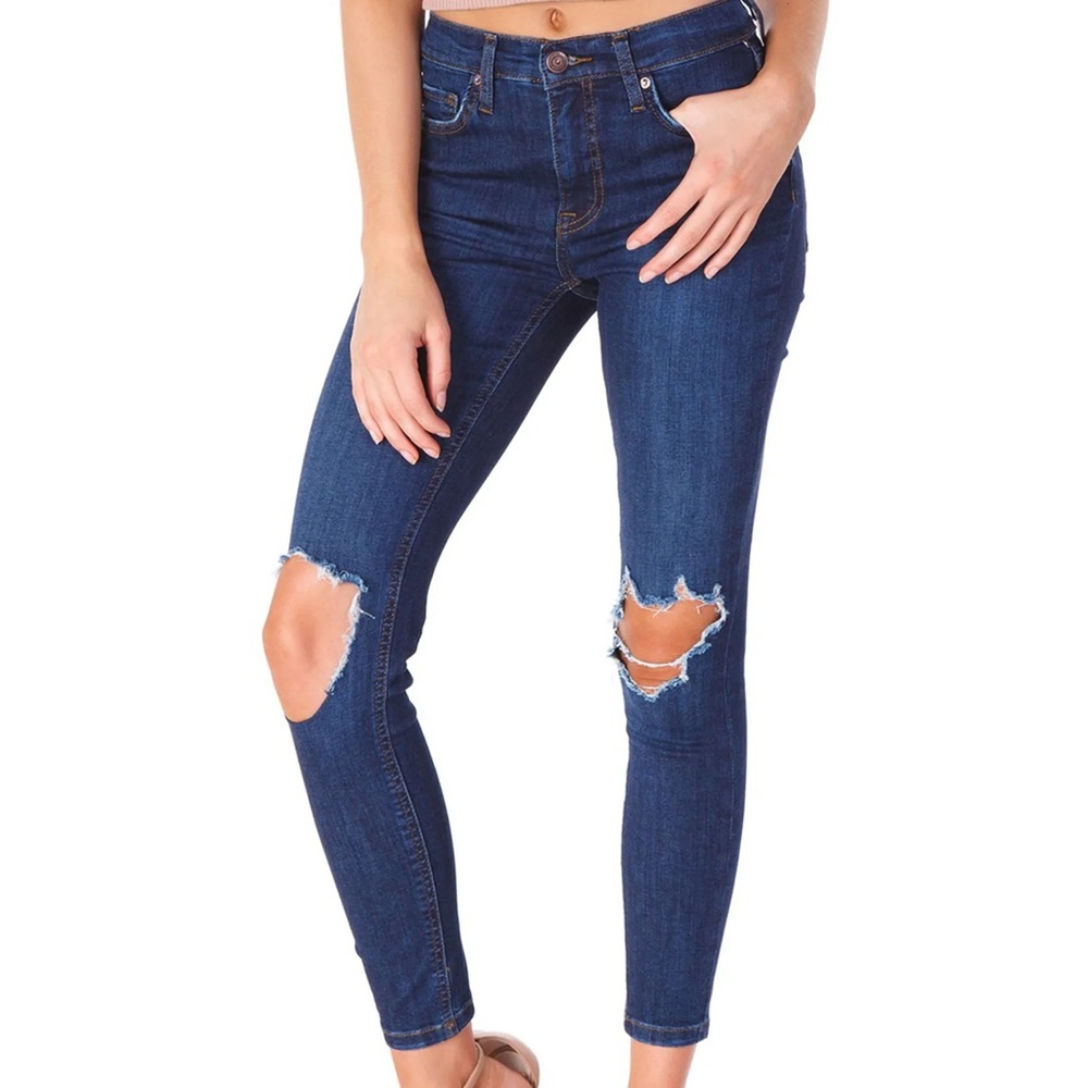 Free People Busted Knee Skinny jeans
